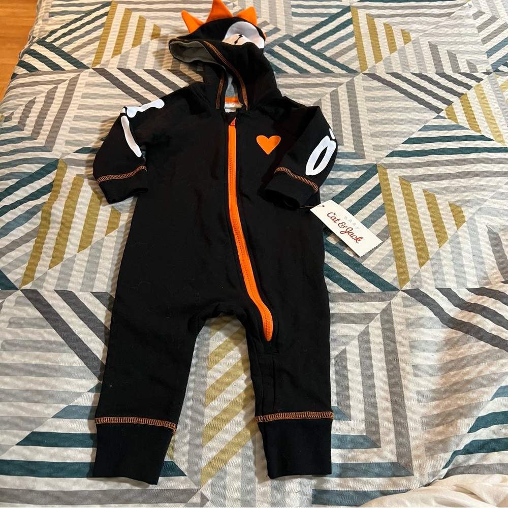 🎃 Baby Cat & Jack Dinosaur Skeleton Halloween Costume Size 3-6 months New NWT